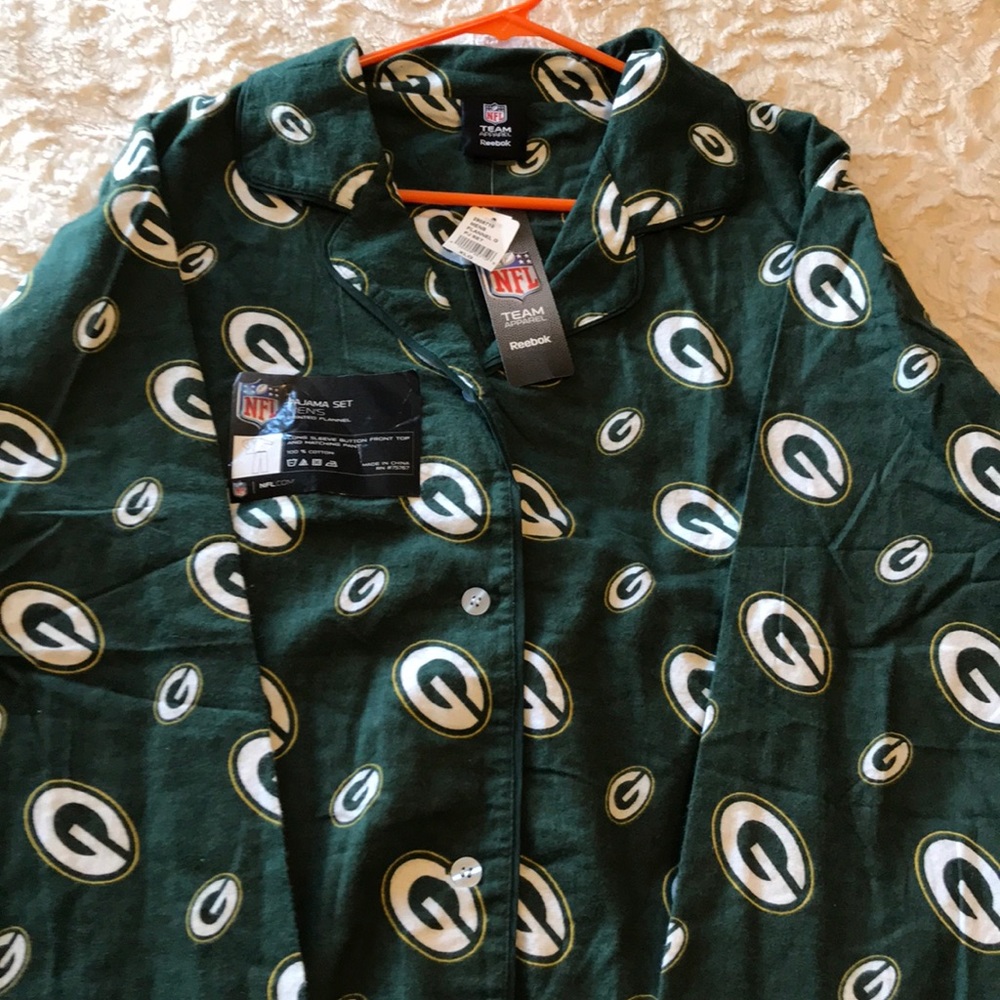 Men’s Green Bay Packers Flannel Pajama Top